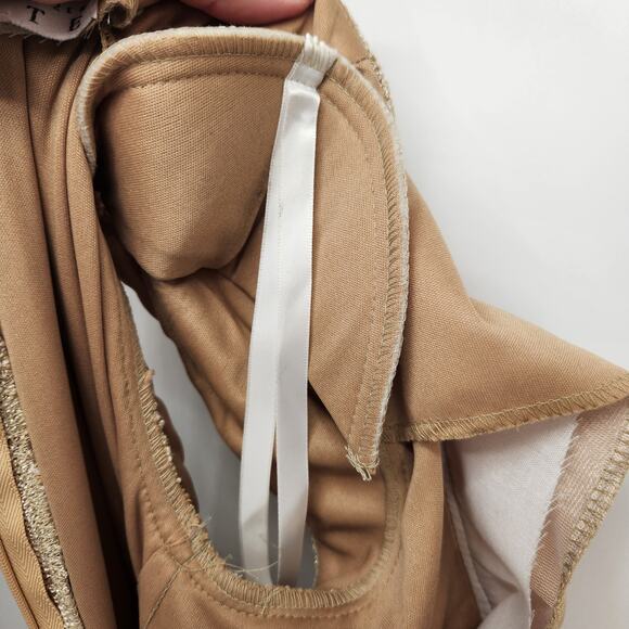 NWT En Francais by Huey Waltzer Formal Metallic Cocktail Maxi Women's Dress 4P - Picture 13 of 14